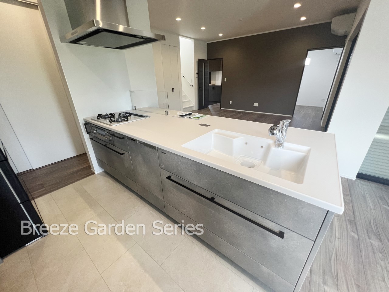 建物プラン例(内観)-TAISEIこだわりの参考プラン:シンプルで洗練された印象の対面キッチン!