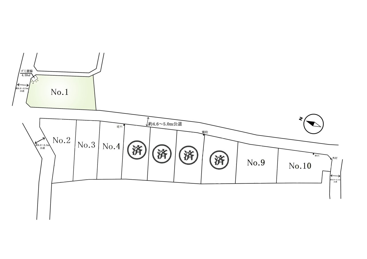 区画図-1区画:ゴミ置場:4.59m2