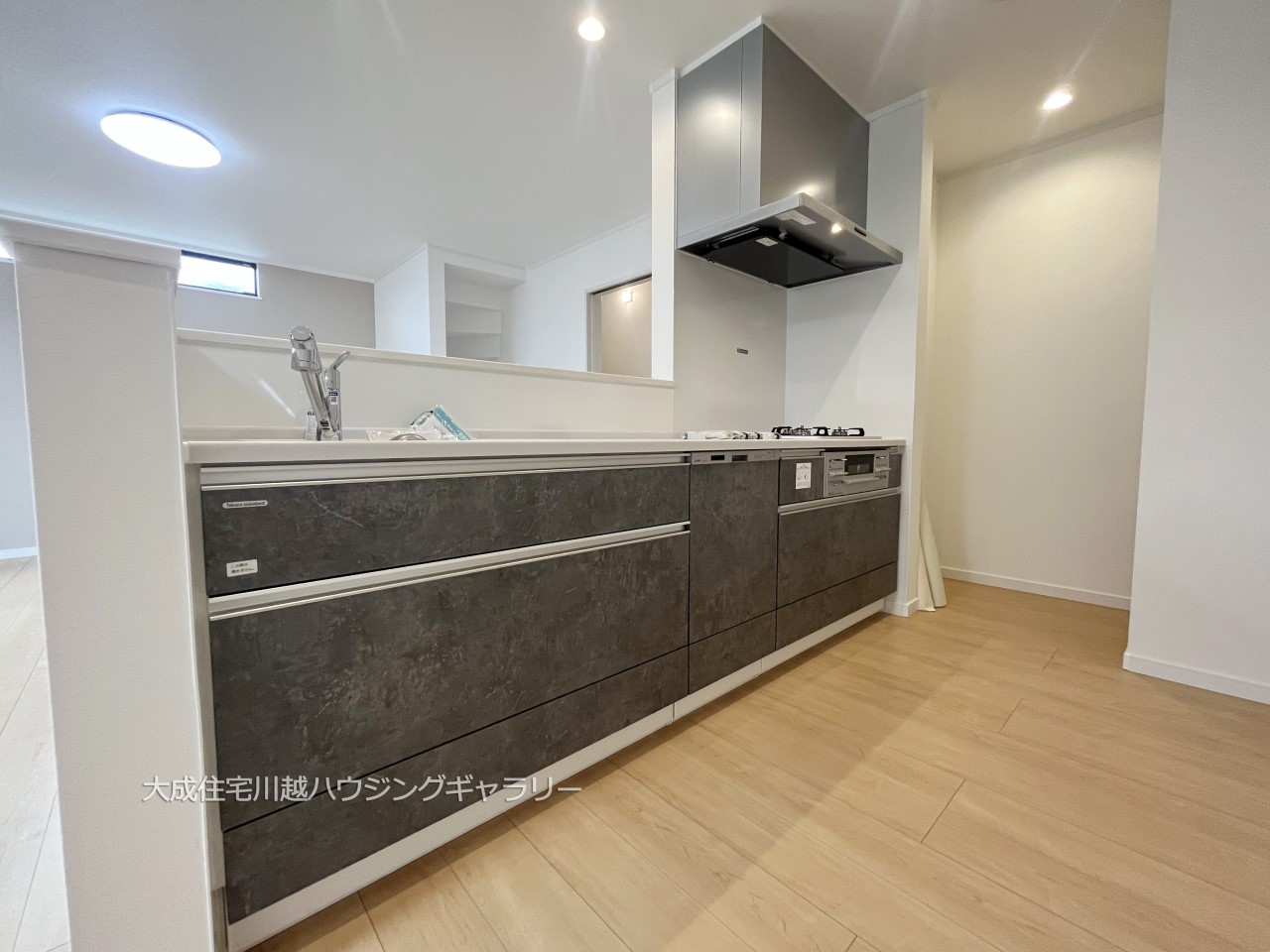 キッチン-ゆとりあるキッチンスペース!調味料や常備食の収納に活用頂ける、パントリーございます。 現地写真2024.8.5撮影