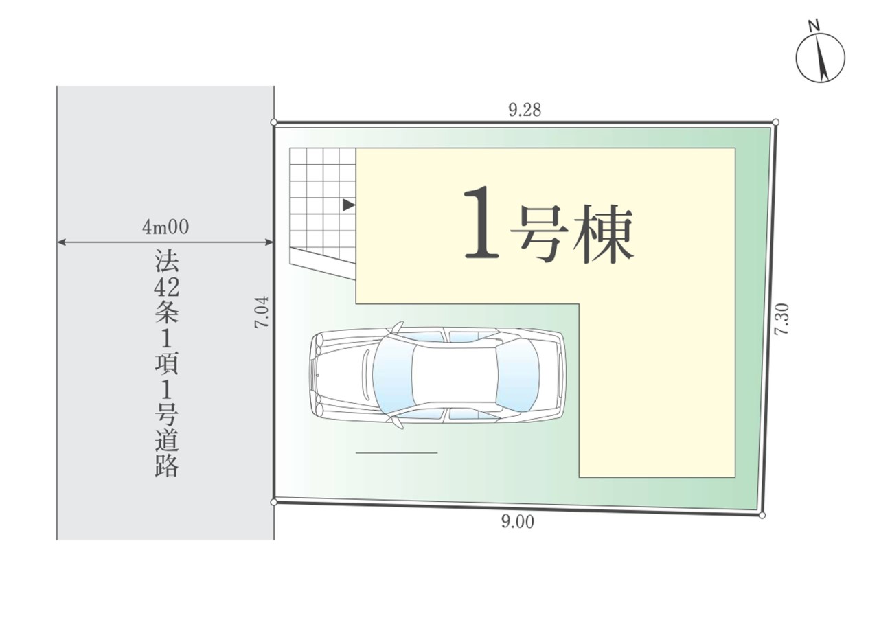 区画図-カースペース1台分ございます!