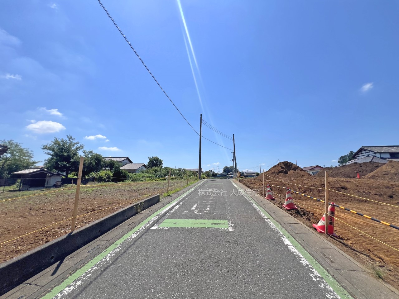 前面道路含む現地写真-全10区画：現地写真2025.7.21撮影