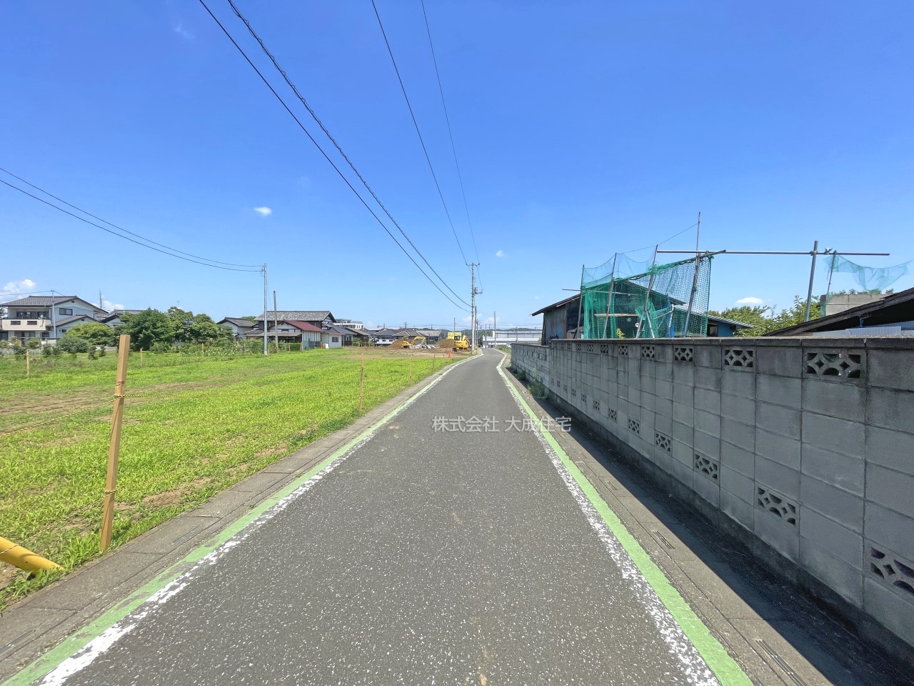 前面道路含む現地写真-全10区画：前面道路　現地写真2025.7.21撮影