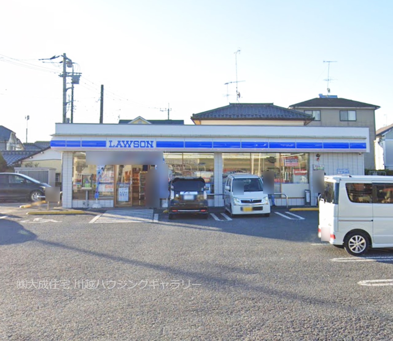 コンビニ(150m)-ローソン埼玉江南店(徒歩２分。小腹が空いた時などのちょっとしたお買い物でもパッと買いに行けます。)