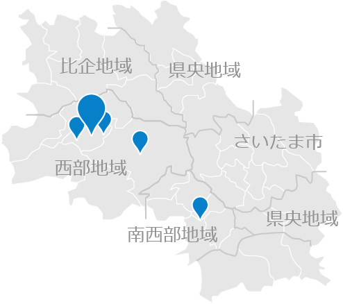 埼玉県南部に5店舗